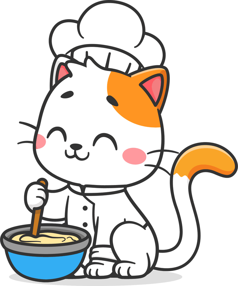 Cat cooking